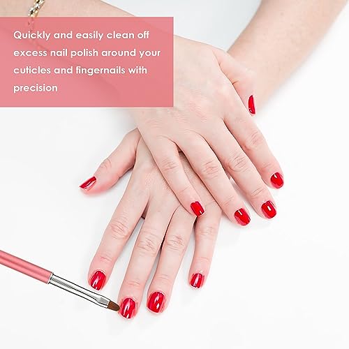 cobee Nail Clean Up Brush, 2PCS Nail Art Clean Up Brushes Nail Painting Brushes Nail Remover Brush Nail Pen Painting Tools for Nail Art Design Ma