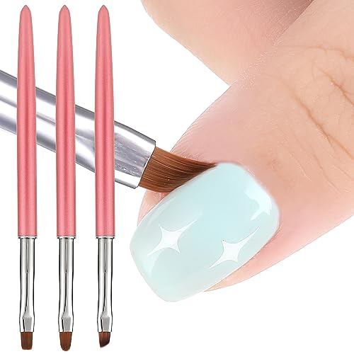 cobee Nail Clean Up Brush, 2PCS Nail Art Clean Up Brushes Nail Painting Brushes Nail Remover Brush Nail Pen Painting Tools for Nail Art Design Ma