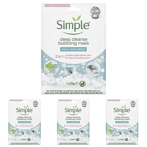 Simple Daily Skin Detox Clear + Matte Biodegradable Wipes with vitamin B3 cleansing make-up remover for oily skin 20 wipes