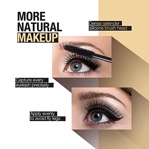 ONLYOILY 4D Silk Fiber Lash Mascara for Longer, Thicker, Voluminous Eyelashes,Natural Smudge-Proof Waterproof Clear Vegan Mascara, All Day Exquis