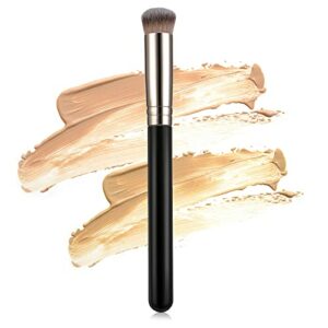 WLLHYF Concealer Brush Foundation Brush, Eye Mini Angled Flat Top Kabuki Nose Contour Brush, Liquid Blending Mineral Powder Makeup Tools