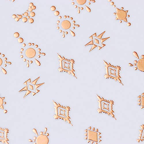 Nail Jewels 3D Nail Art Stickers Decals (Green Aztec)