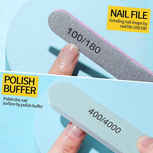Cuticle Remover Tools Set with Cuticle Trimmer, Cuticle Pusher, Teenitor Cuticle Softener and Remover, Cuticle Oil, Nail File Buffer, Cuticle Nip
