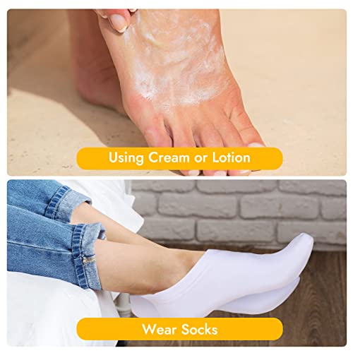 2 Pairs Moisturizing Socks, Thin Foot Spa Socks Set, Cotton Moisture Enhancing Socks, Feet Care Socks for Dry Feet, Hard Cracked Heels, Calluses,