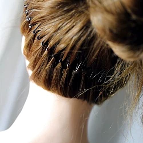 Flexi Comb Flexiband Headband, Anti Snap Black Spider Hairband Grip Circle Headbands Zig-zag Headband Stretch Hair Comb Hair Bands - Set of 3