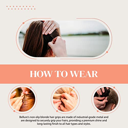 Bellure 150 Pcs Black Bobby Pins with Storage Box Kirby Hair Grips (5.5cm/2.2 in) Hair Pins Good for All Types of Hair Styling Needs for Girls, W