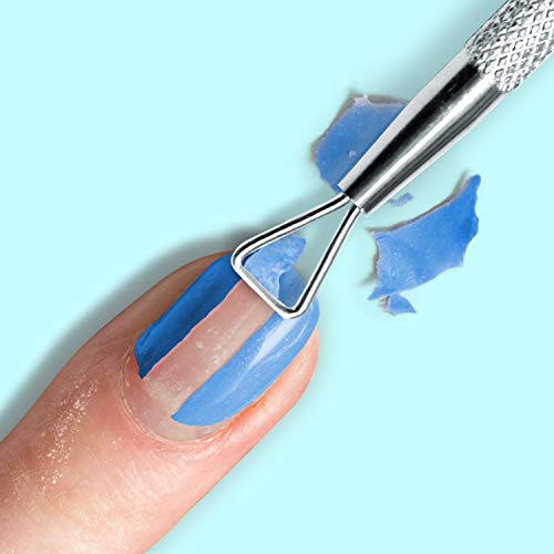 Mylee Gel Polish Scraper – Professional Nail Tool for Removing UV Manicure Treatment – Stainless Steel Metal Prep Remover Pusher for Easy Surface