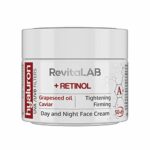 RevitaLAB Hyaluron Anti-Ageing Day and Night Cream, Enriched with Retinol, Caviar and Red Grape, for Ages 50 - 65, 50 ml