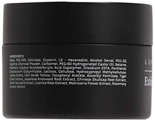 Lumin Exfoliating Rub for Men (1 oz) - Activated Charcoal Face Exfoliator Rub for Reducing Dullness, Dryness, Dark Spots, Blackheads, and Shaving