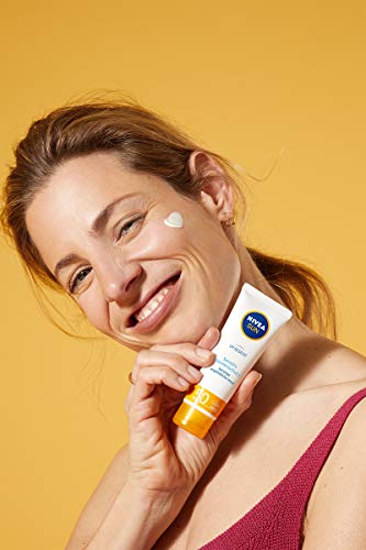 Nivea Sun UV Face Sensitive Sun Cream 50 ml Pack of 1 x 50 ml for Sensitive Skin Sun Protection Soothes Skin Irritations