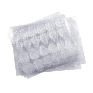 10 Sheets (240pcs) Double-Side Nail Glue Sticker, Kalolary Nail Glue Jelly Gel Tape Adhesive Tabs Nail Glue Transparent Flexible Adhesive Fake Na