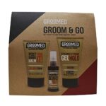 Groomed Groom & Go Set (Post Shave Balm, Bear Oil & Gel Hold) - The Essential Edit of Skin & Haircare. Get Ready to Look Good & Feel Great