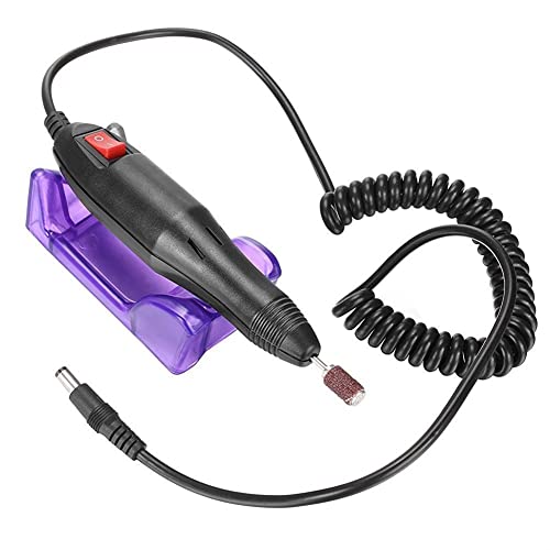 DiiDa Professional Electric Manicure Drill Set Acrylic Nail Gel Polish Remover Electric Nail Files Pedicure Kit with [100pcs Sand Rings+1 Powder