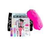 Maybelline 6x piece Makeup Kit 'Jet Setter', Primer, Mascara, Lipstick, Lip Balm, Liquid Blush & Micellar Water Set, Travel Kit, For Cosmetic Lov