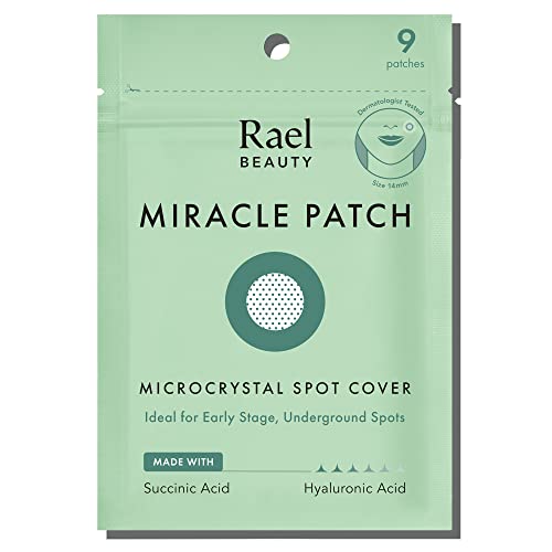 Rael Pimple Patches Microcrystal Acne Healing Patch - Acne Spot Patches Tea Tree Treatment (1Pack, 9 Patches)