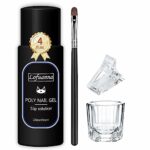 Slip Solution 120ML Poly Gel Slip Solution Quick Anti-Stick Poly Gel Slip Solution Acrylic Liquid Slip Solution for Poly Gel Nails With Nail Brus