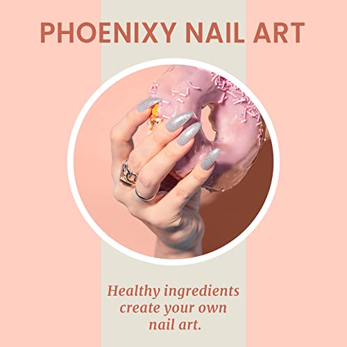 Poly Nail Gel Kit, Phoenixy 9 Colors Poly Nail Extension Gel Kit with 36W U V LED Nail Lamp with Basic Manicure Tools Poly Extension Gel Nail Sta