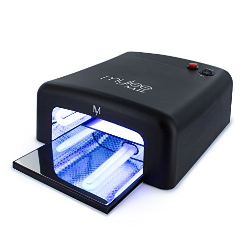 Mylee UV Gel Nail Curing Lamp 36 Watt, Fast Drying Gel Polish Manicure & Pedicure, Removable Tray, 120-Second Preset Timer, 4 x 9W UV Bulbs (Incl