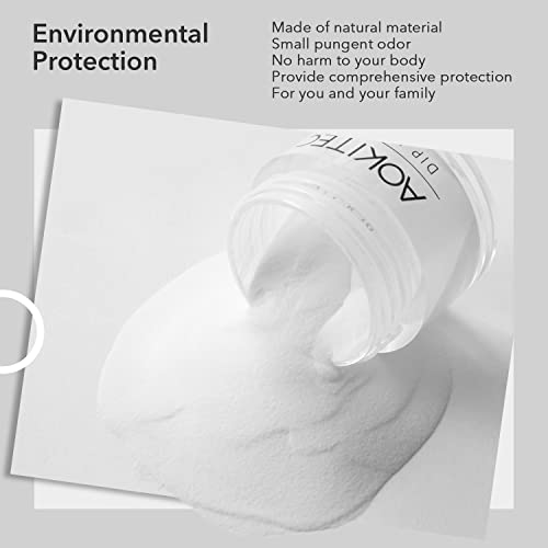 Aokitec 28g Dip Powder Clear Fashion Color Nail Dipping Powder French Powder Pro Collection System Nail Art Starter Manicure Salon DIY at Home Od