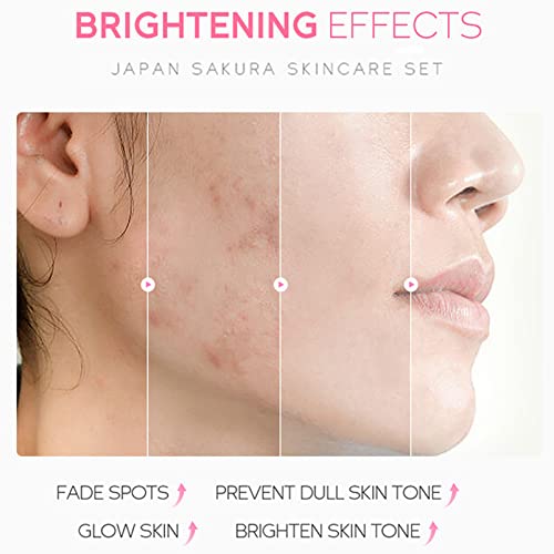 Skincare Set Skin Care for Teenage Girls Gift Set-Cleanser,Serum,Eye Serum,Essence Serum- Facial Care Sets&Kits for Pores,Blackheads,Exfoliate,Sk