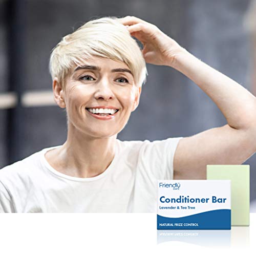 Friendly Soap- Natural Lavender & Tea Tree Conditioner, Softening, Moisturising & Nourishing, Handmade with Calming Essential Oils, No Sulfates &