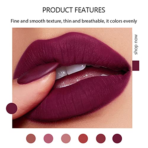 Lipstick, Matte Lipsticks For Women Long Lasting Pink Red Lipstick, Waterproof Natural Nude Moisturizing Hydrating High Pigmented Smooth Velvet T