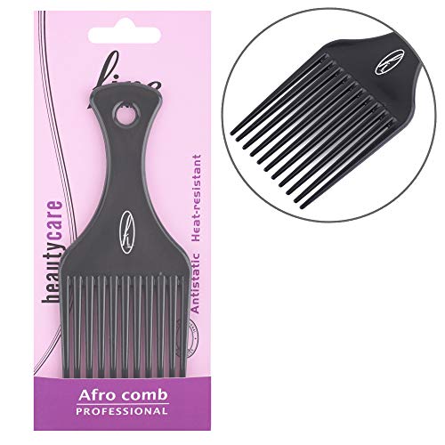 Fine Lines Afro Pick Comb - Premium Plastic Antistatic Afro Hair Comb for Curly or Thick Hair - Heat & Impact Resistant Afro Hair Combs – Afro Hi