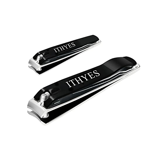 Ithyes Nail Clippers Nail Cutter Set Toenail Fingernail Clippers Kit for Thick Nails Stainless Steel Sharp Sturdy Trimmer for Men & Women, Set of