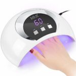 UV LED Nail Lamp, LKE 54W Nail Dryer Gel Nail Curing Lamp UV Light for Gel Nails with 3 Timers LCD Display Smart Sensor USB Plug for Fingernail T