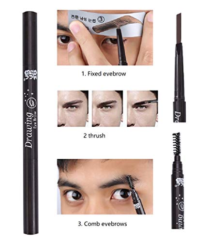 Eyebrow set Eyebrow grooming kit eyebrow brush eyebrow tint kit-Stainless Steel eyebrow kit with Tweezers, Scissors, Brow Groomers & Lash Combs,