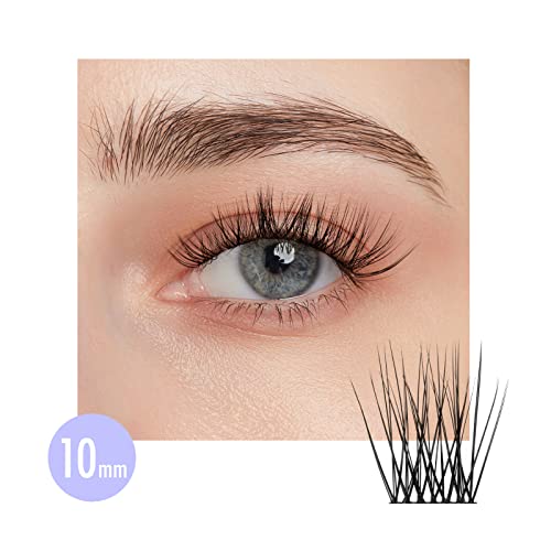 BEYELIAN Cluster Lashes, D+ Curl Individual Lashes, 168 Pcs Cluster Eyelash Extensions 0.07mm 10-16mm Mixed DIY Lash Clusters Reusable Super Thin