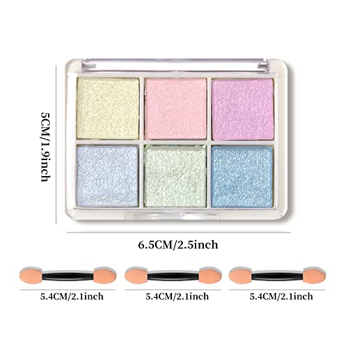 Chrome Nail Powder,6 Color Mermaid Neon Nail Glitters Powder Gel Polish Metallic Nail Art Pigment Powder Set with Nail Sponge Brushes for Nail Ar