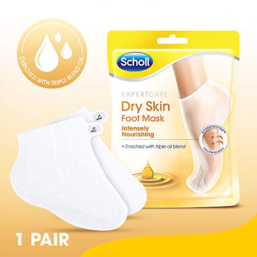 Scholl Foot Mask Triple Oil, One Pair, One Size