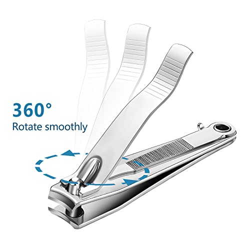 AZLIFEEU Nail Clippers 2 Pack Nail Cutter for Thick Toenails, Toenails Clippers with Heavy Duty Stainless Steel