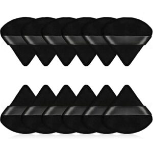 12 Pieces Powder Puff Triangle Powder Puff Soft Makeup Powder Puffs Reusable Powder Puff Triangle Dry Wet Velour Puff for Loose Powder Daily Make