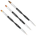 Nail Art Brushes Liner Brushes and Nail Varnish Brush Obmre Brush for Gel Nails and Polygels