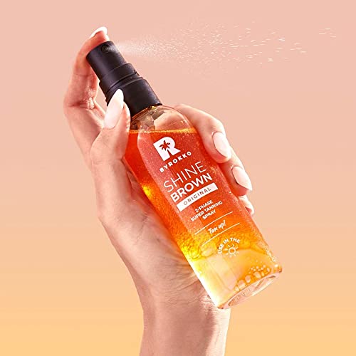 BYROKKO Aloe Vera 2-Phase Soothing & Cooling Mist with Hyaluronic acid & 2-Phase Shine Brown Tanning Spray Oil with Hyaluronic acid | for Sunbath