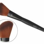 LyDia professional black angled long mineral face loose powder blusher cosmetic makeup brush F-09