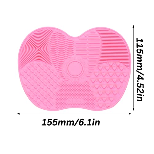 Lmyzcbzl Makeup Brush Cleaning Mat, Silicone Cleaning Mat, Silicone Makeup Brush Cleaning Mat, Portable Makeup Brush Cleaning Pad, Washing Tool f