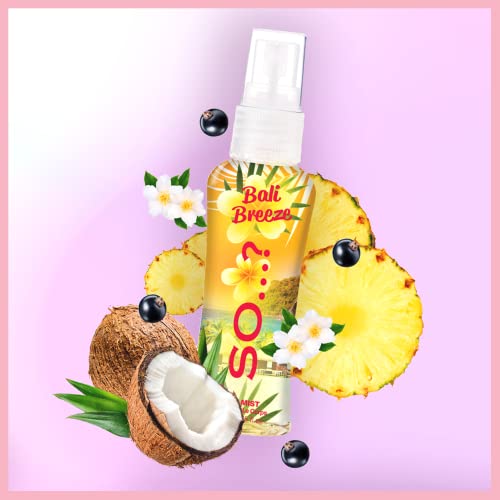 So…? Summer Escapes Womens Gift Sets Bundle, Body Mist Fragrance Spray (4x50ml)