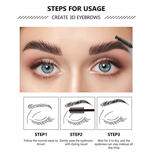 ONLYOILY 2PCS Clear Eyebrow Setting Gel, Brow Styling Clear Gel,Waterproof Transparent And Sweat-Proof Brow Fix Gel Makeup,24-Hour Brow Setter Cl
