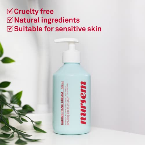 Nursem CARING HAND CREAM β 300ml | Fast absorbing, natural hand cream for very dry hands (Fragranced)