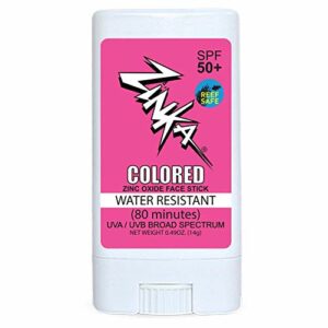 Zinka Pink Zinc Oxide Face Stick SPF 50+ Water Resistant 14g (Reef Safe)