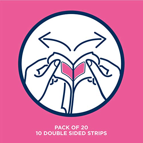 Veet Easy Gel Cold Wax Strips, Hair Removal, Face, Sensitive Skin, 20 Strips each, 4 Finish Wipes