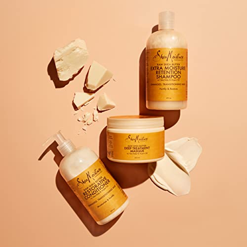 SheaMoisture Raw Shea Butter no silicones or sulphates Restorative Conditioner for transitioning, damaged hair 384 ml