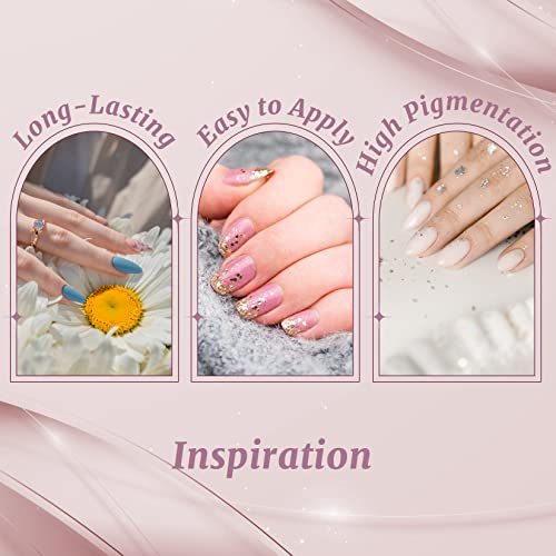 Gel Nail Polish Kit, VANREESA with 36W U V LED Nail Lamp 12 Colours Nail Polish Set with Basic Manicure Tools Black Pink Gray Purple Nail Gel Pol