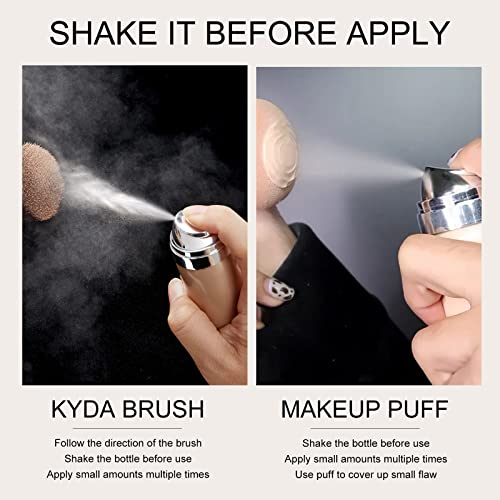 KYDA AirBrush Foundation Spray, Silky Foundation Makeup, High Coverage Smooth Creamy Finish, Lasting Lightweight Breathable, Moisturizing Makeup