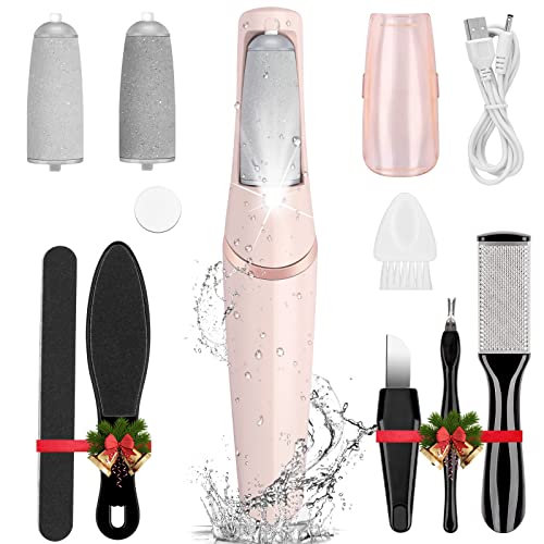 Electric Foot File, Hard Skin Remover, Norbase Professional Rechargeable Callus Remover Feet Care Pedicure Set 15 in 1 Foot File for Dry Dead Ski