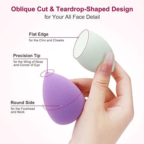 Beauty Blenders DUAIU 6PCS Makeup Sponge for Foundation, Non-Latex Foundation Sponge for Liquid, Creams, and Powders