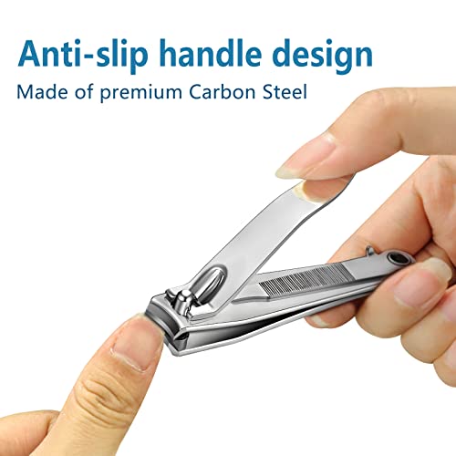 AZLIFEEU Nail Clippers 2 Pack Nail Cutter for Thick Toenails, Toenails Clippers with Heavy Duty Stainless Steel